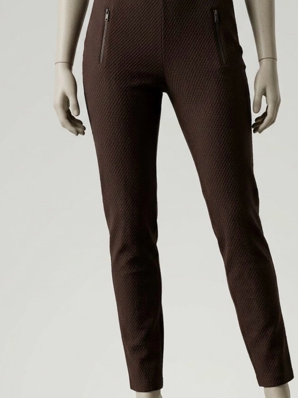 Calvin Klein Slim Textured Brown Skinny Pants
